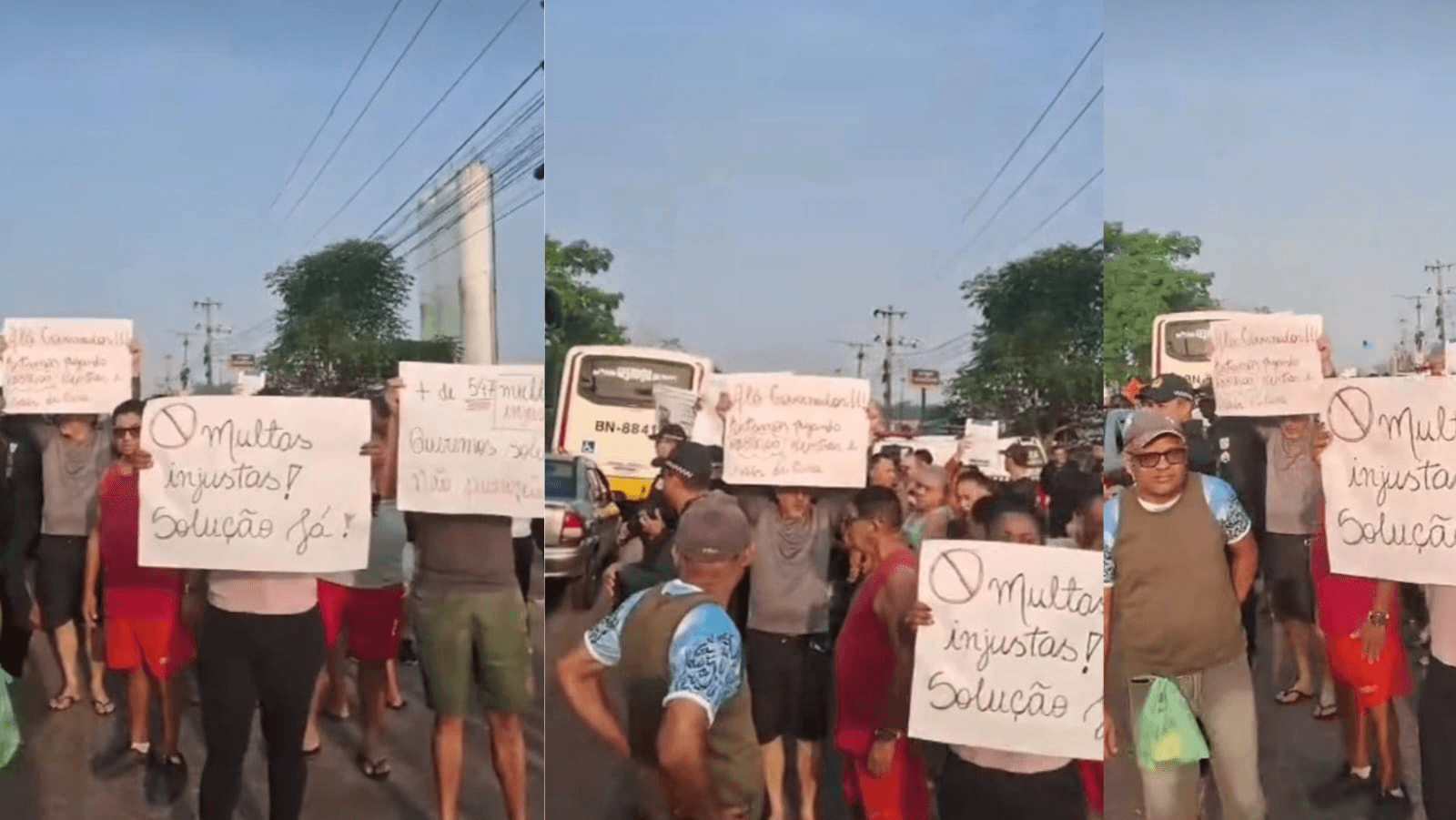 Moradores de Marituba interditam BR-316 em protesto contra multas do Detran