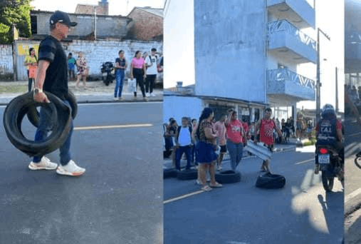 Moradores do Tapanã bloqueiam avenida Padre Bruno Sechi por problemas no CRAS e sindicato denuncia precariedade