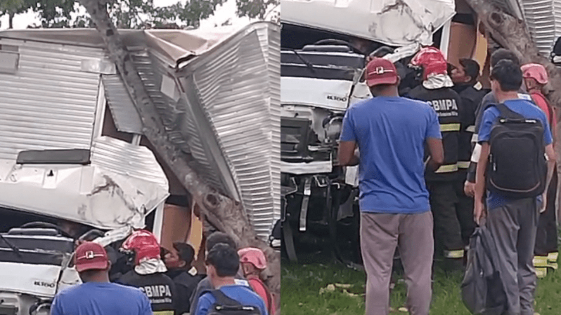 Motorista de caminhão fica ferido em grave acidente com carro de passeio na BR-316