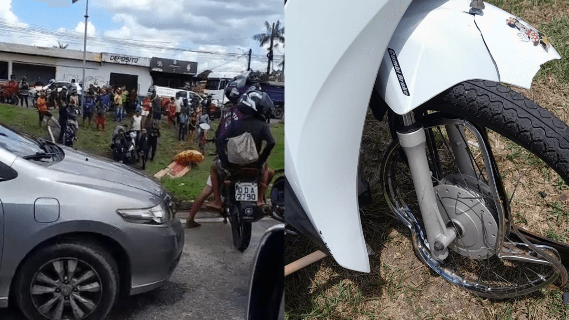 Mulher grávida morre em acidente de motocicleta na Avenida Independência, em Ananindeua