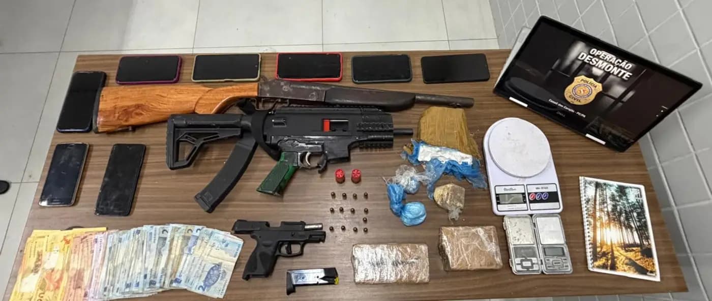 Operação “Desmonte” prende oito suspeitos e apreende armas e drogas em Canaã dos Carajás