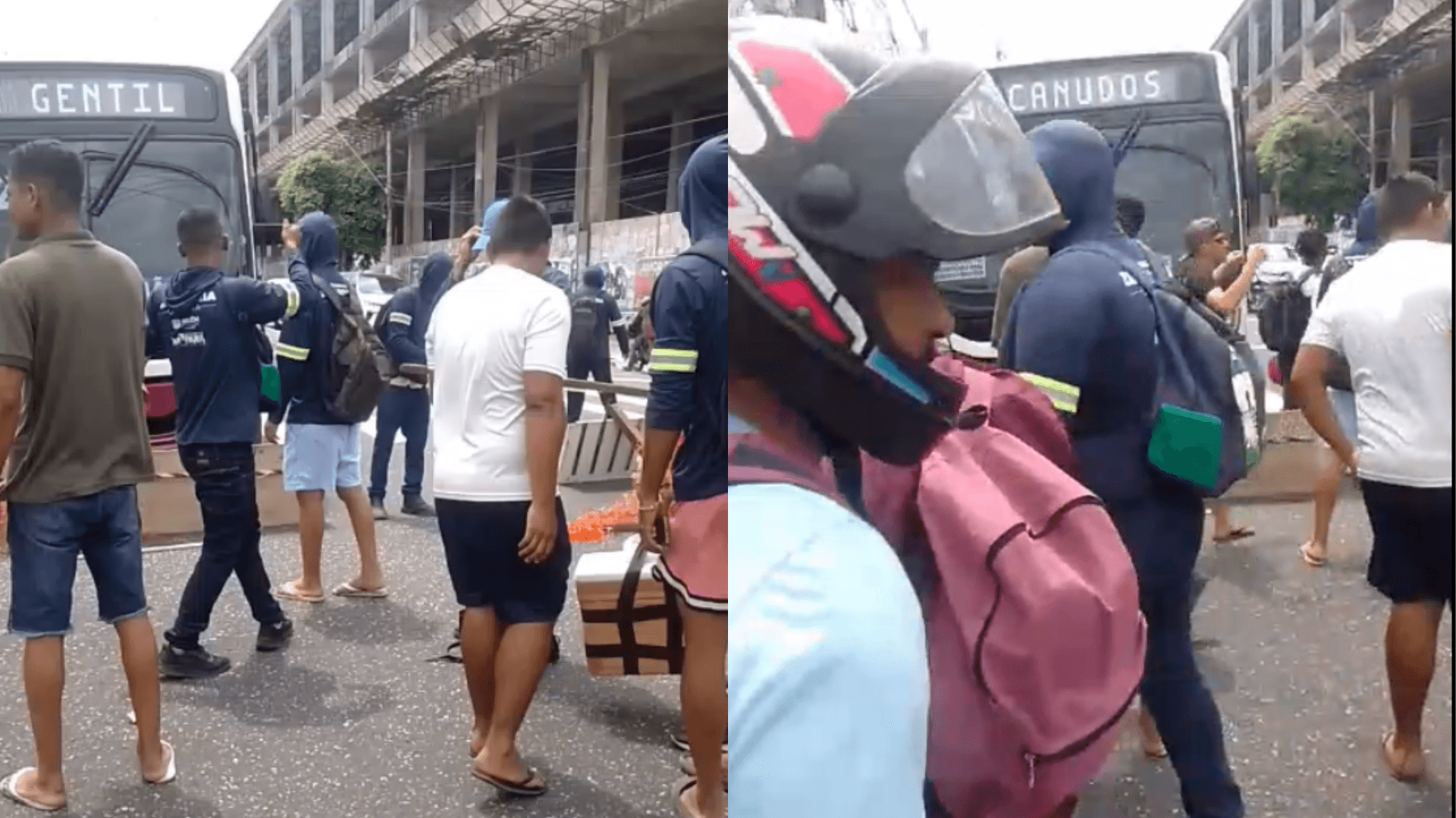 Operários interditam Av. Tamandaré em protesto por atraso de salários