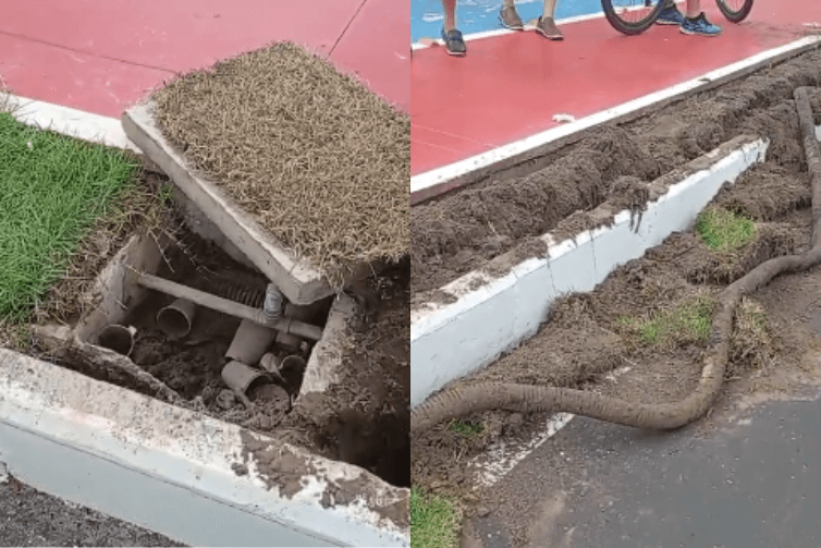 Parque Linear da Tamandaré, em Belém, tem trecho depredado
