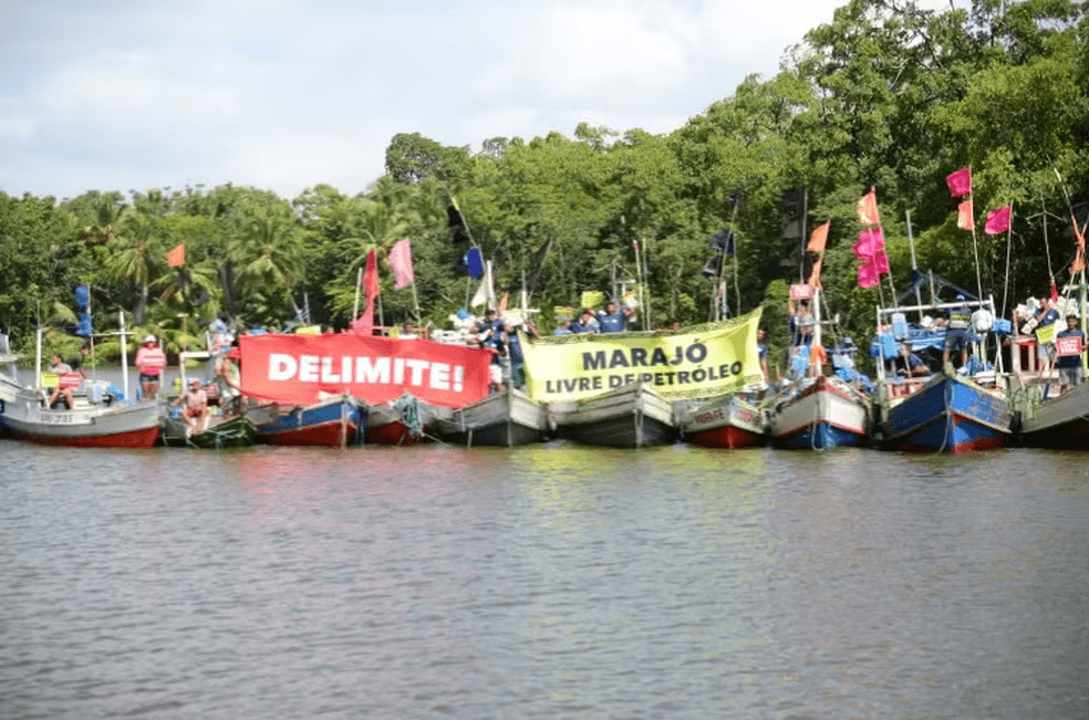Pescadores do Marajó protestam contra exploração de petróleo na Foz do rio Amazonas
