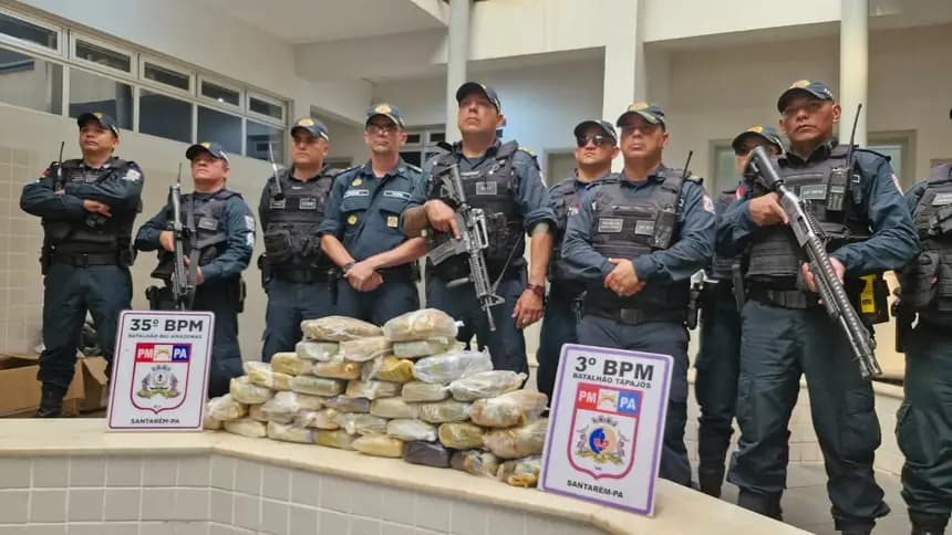 Polícia Militar apreende 50kg de super maconha em embarcação com destino a Belém