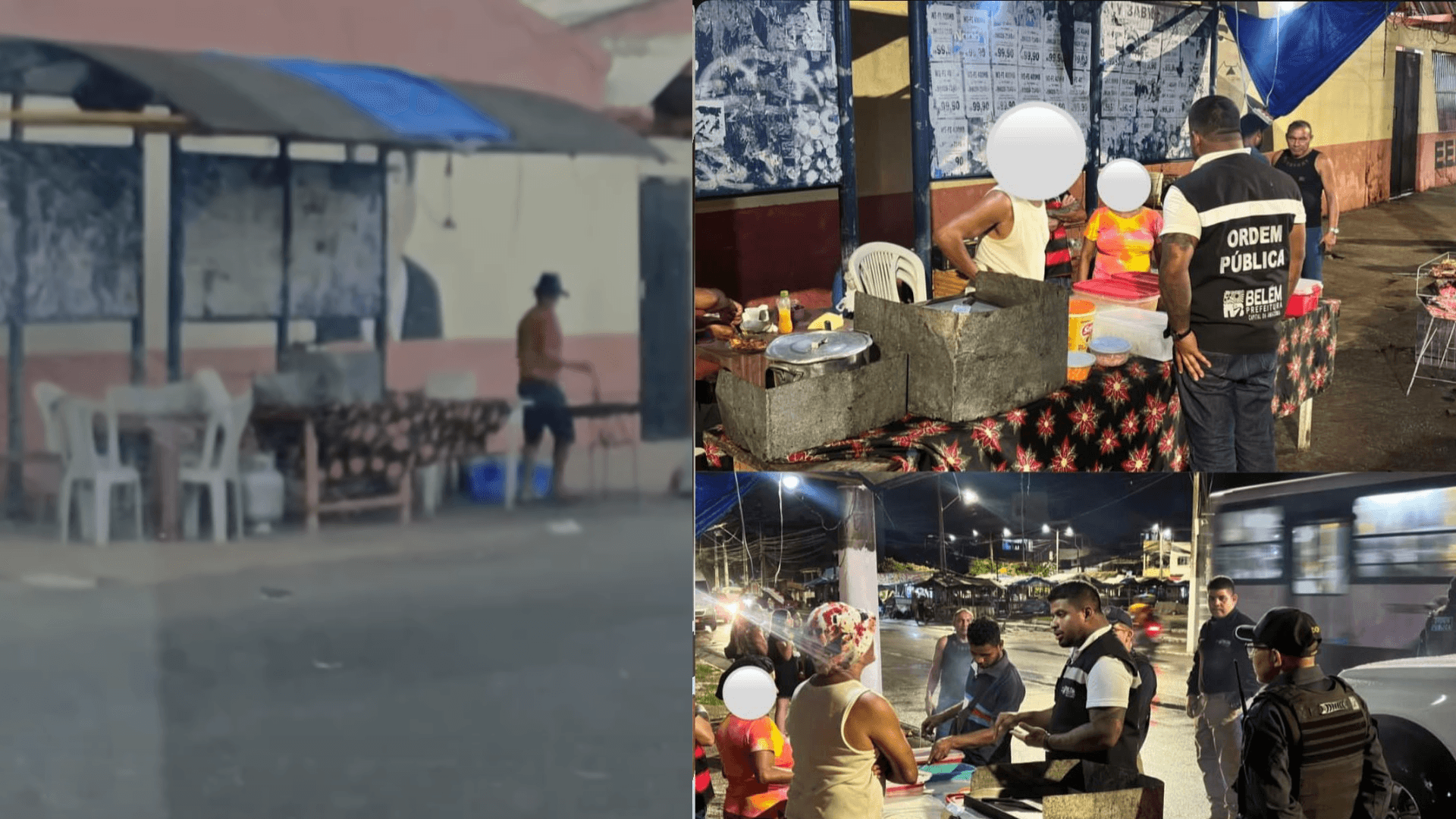 Ponto de venda de churrasco montado em parada de ônibus no Jurunas recebe orientação da Prefeitura