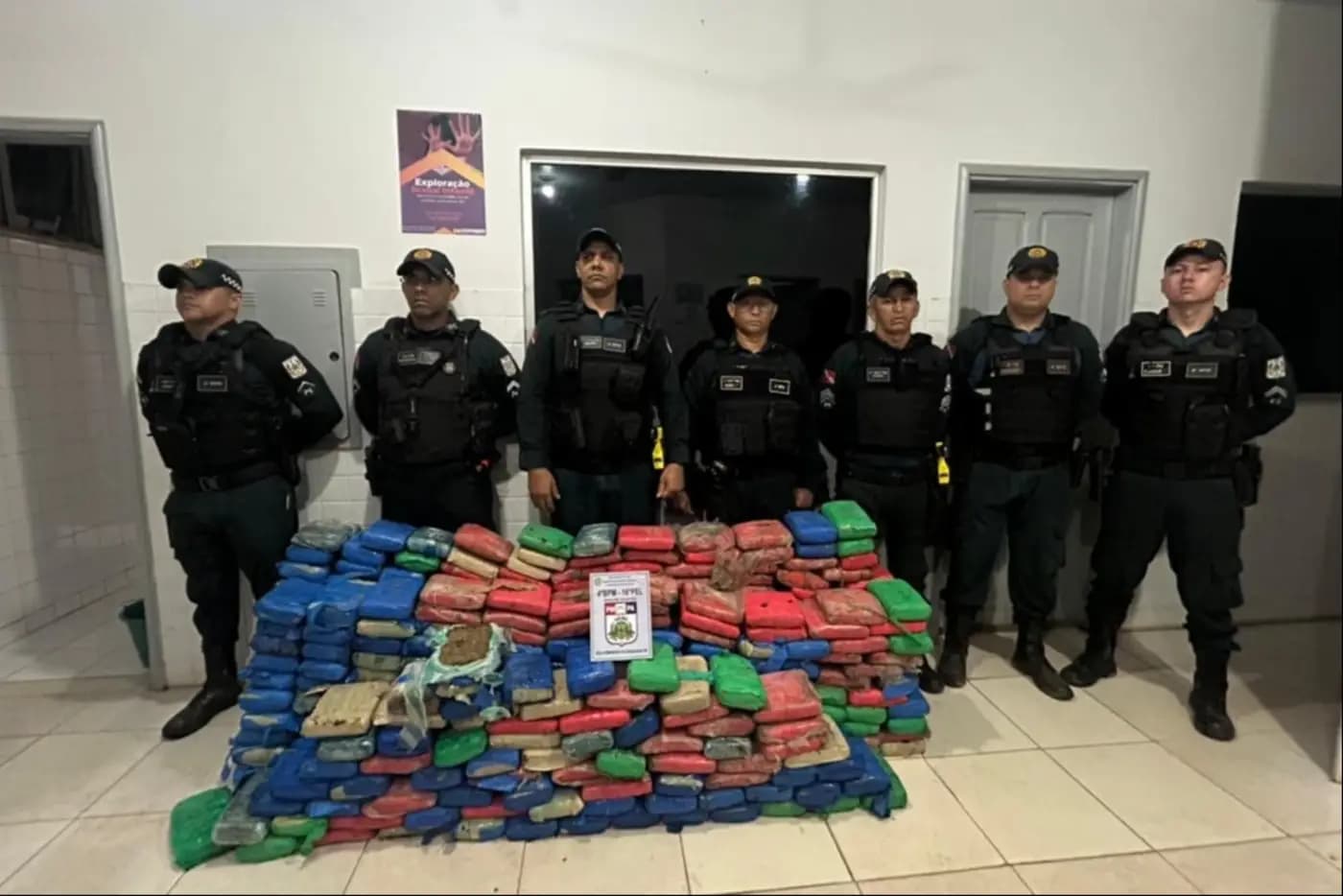 Quase meia tonelada de maconha é apreendida em caminhão durante operação da PM no Pará