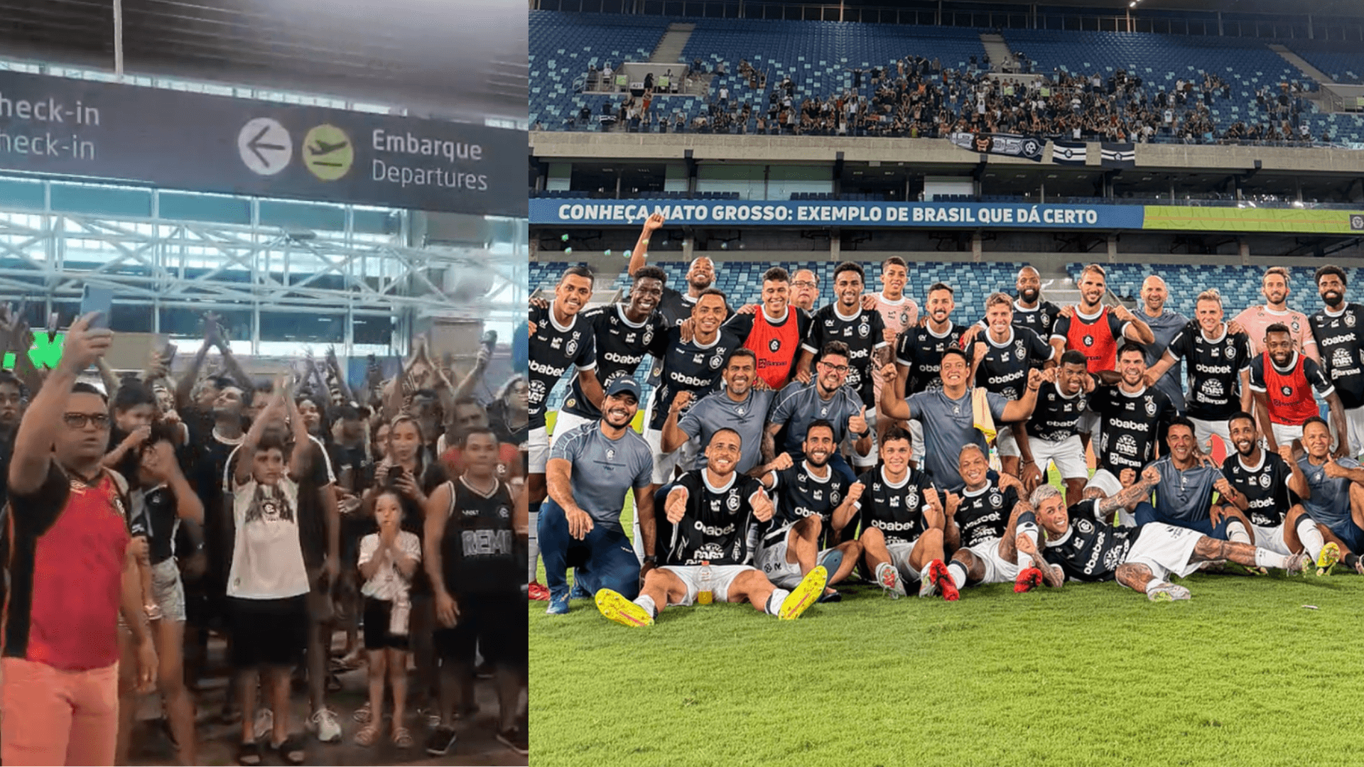 Remo desembarca em Belém e é recebido com festa pela torcida no Aeroporto Internacional de Belém