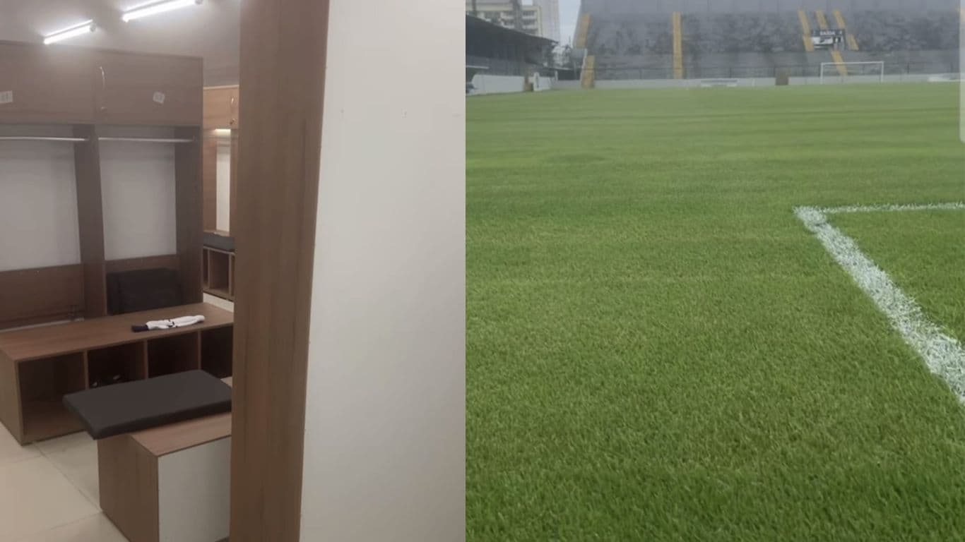 Remo: Marcos Braz mostra novos vestiários e gramado do Baenão para a Série A