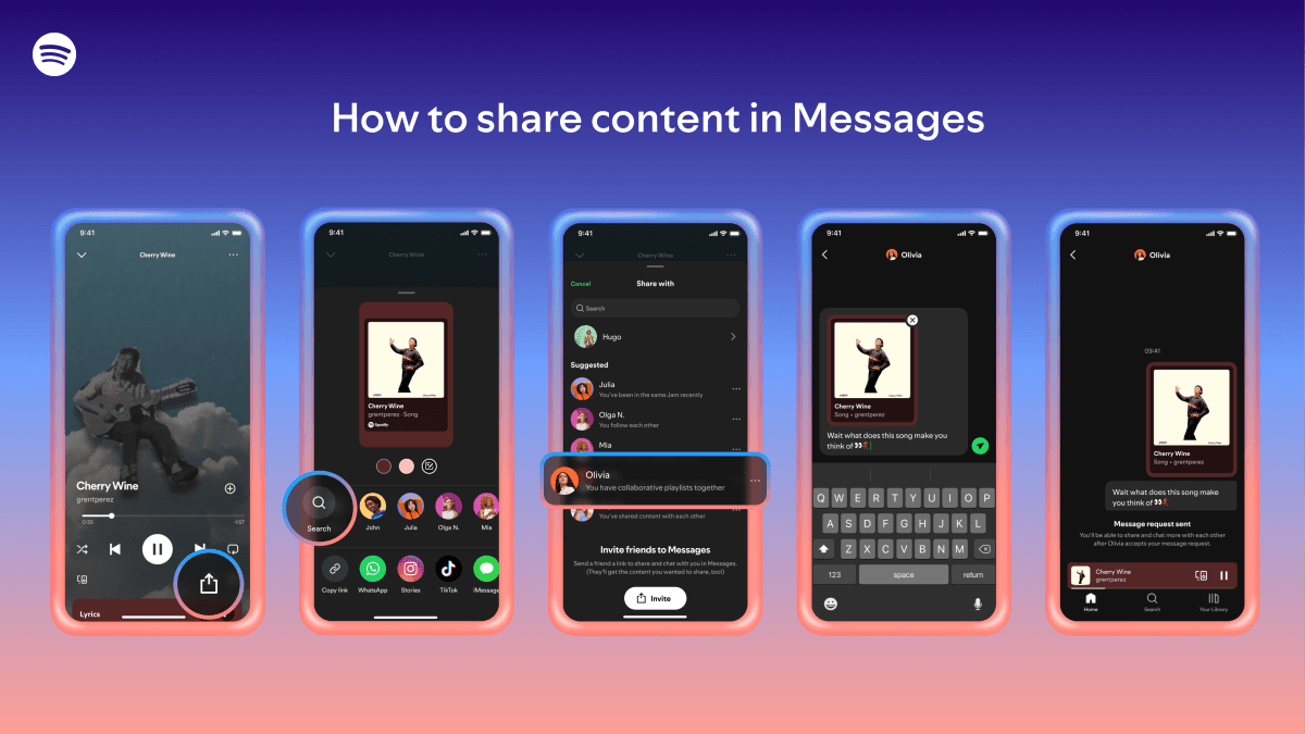 Spotify anuncia recurso de troca de mensagens dentro do aplicativo