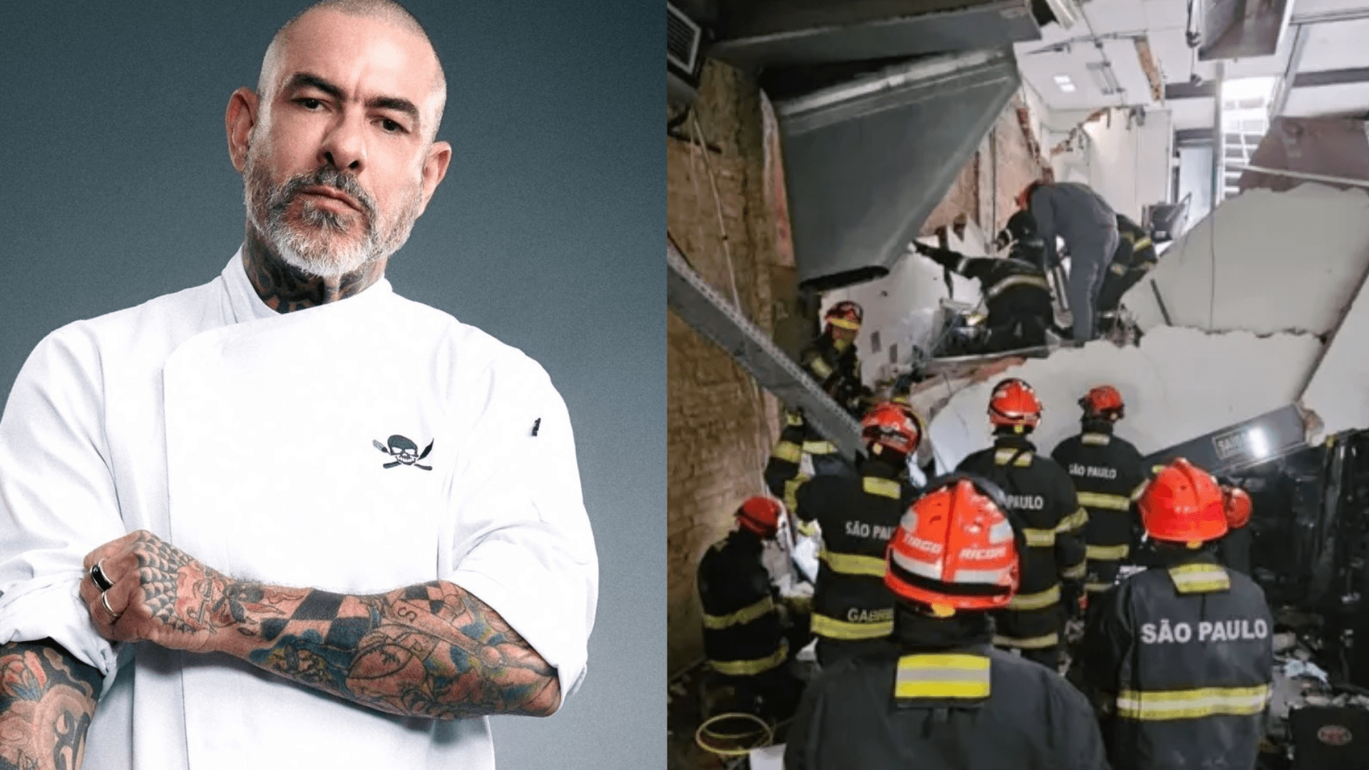Teto de restaurante em São Paulo desaba e deixa uma pessoa morta; chef Henrique Fogaça nega ser sócio do local