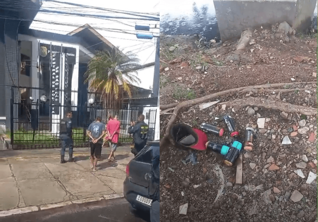 Três homens são presos em flagrante por pichação em canal recém-revitalizado em Belém