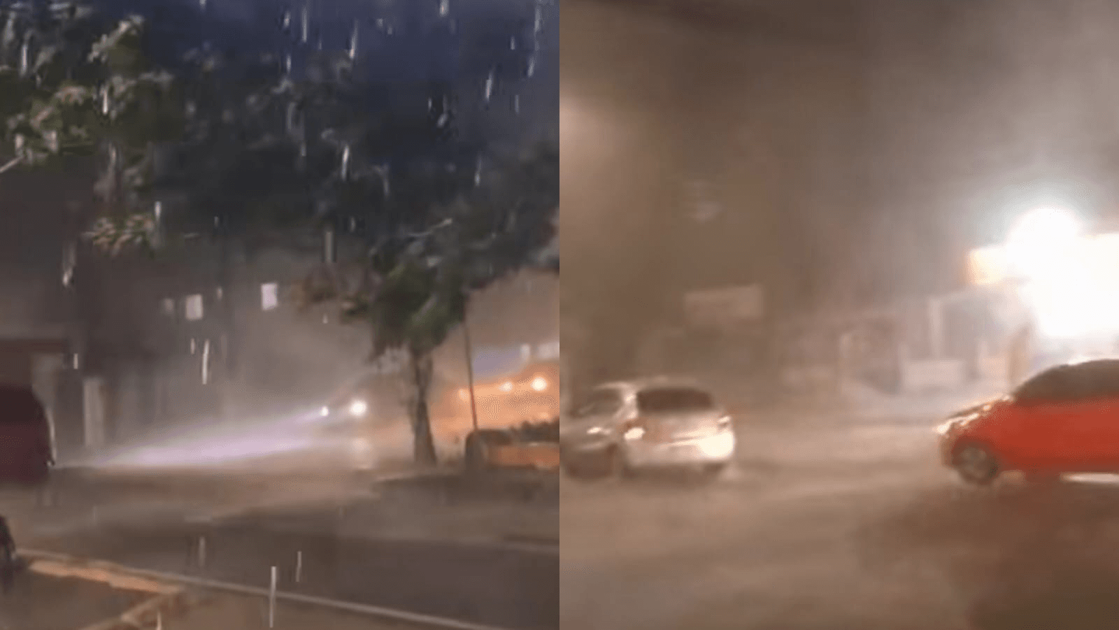 Vendaval e chuva provocam estragos e transtornos na Ilha de Outeiro, em Belém