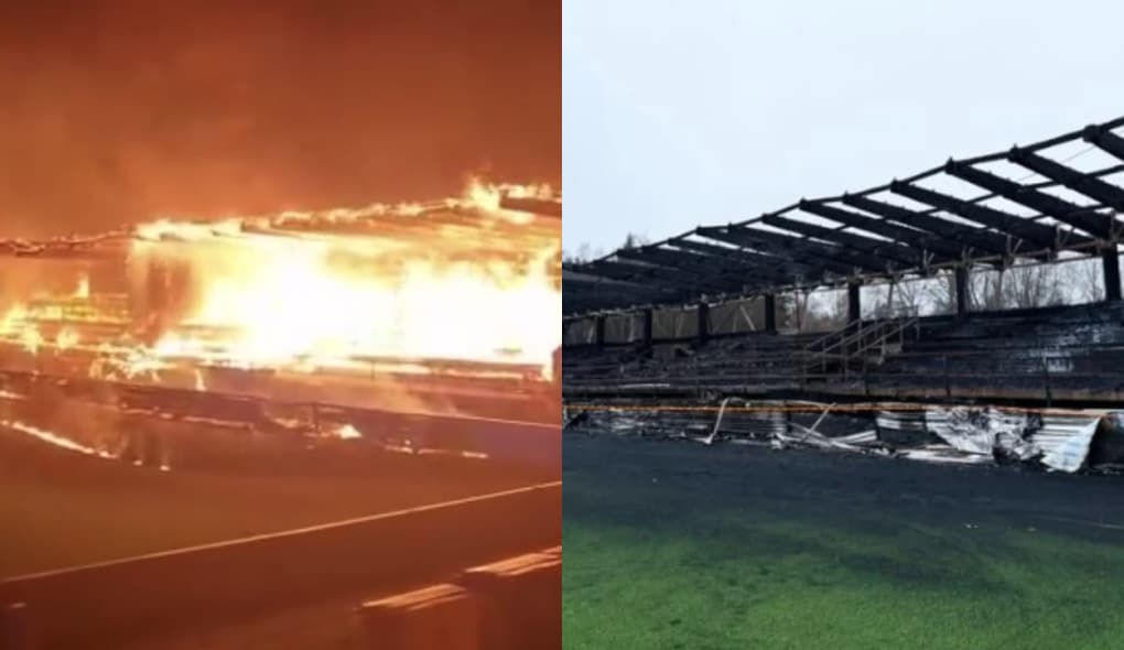 Vídeo: após rebaixamento, torcedores do Haka incendeiam parte de estádio na Finlândia